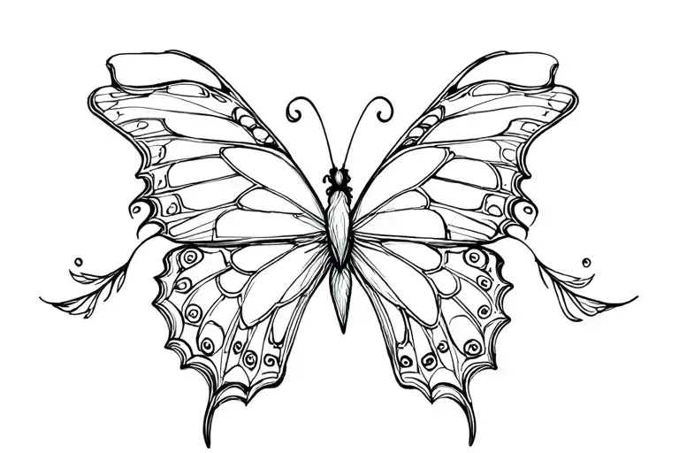 Mariposasy sign twin tattoo design idea