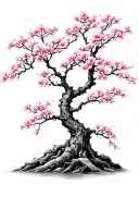 cherry blossom tree tattoo design idea