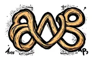 "AVAP" infinity symbol intertwined tattoo design idea