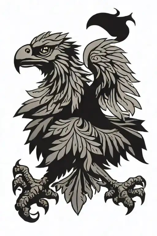 polish eagle tattoo design idea