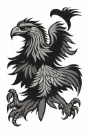 polish eagle tattoo design idea