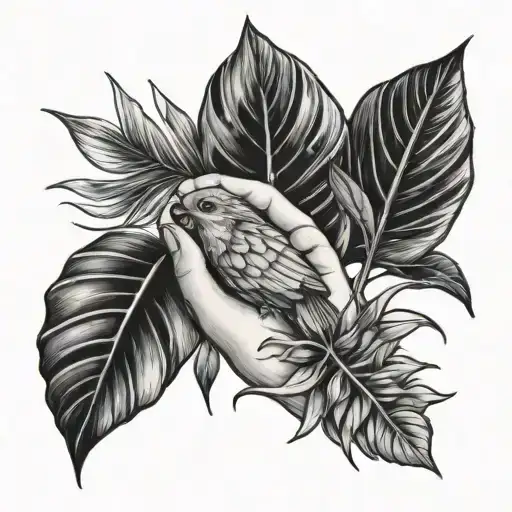 palm sized Nymphology inspired tattoo tattoo design idea
