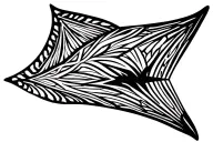 symetrical eagle ray tattoo design idea