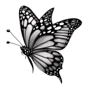 3D butterfly on shoulder tattoo design idea