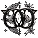 Alpha Omega tattoo design idea