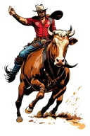 Bull Rider tattoo design idea