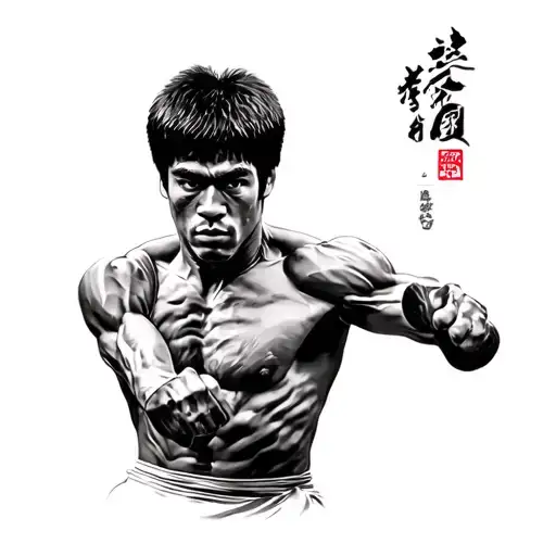 Bruce Lee tattoo design idea