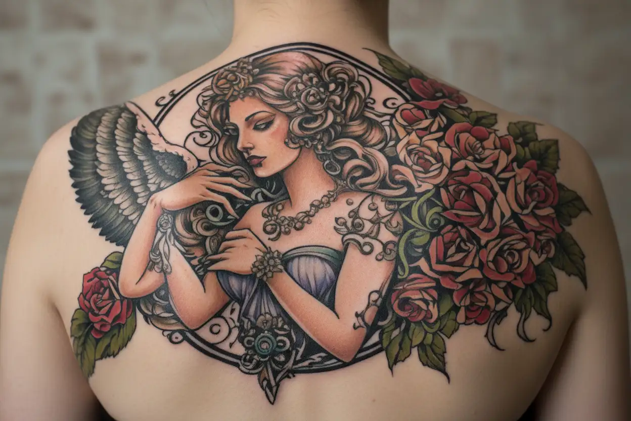 aphrodite goddess tattoo design idea