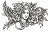 aphrodite goddess tattoo design idea