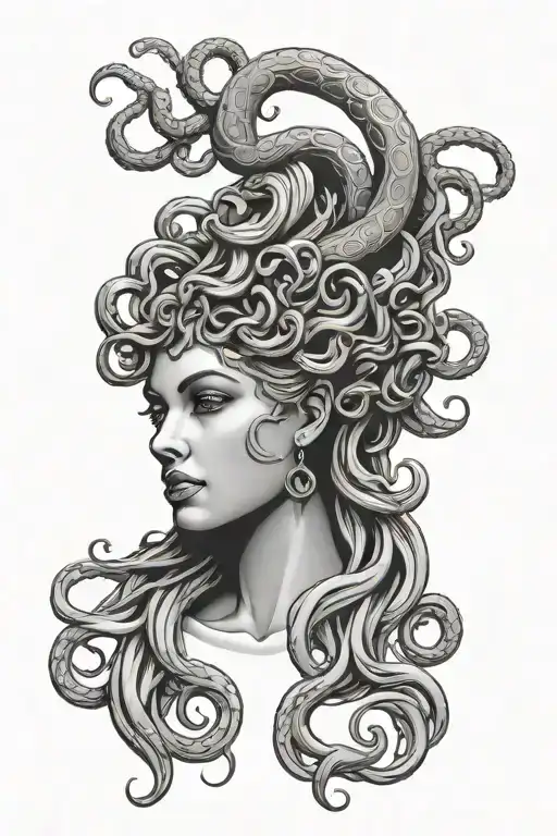medusa head tattoo design idea