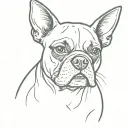 Boston terrier tattoo design idea