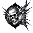 bio mechanical shoulder tattoo with sparks of magic  tattoo design idea