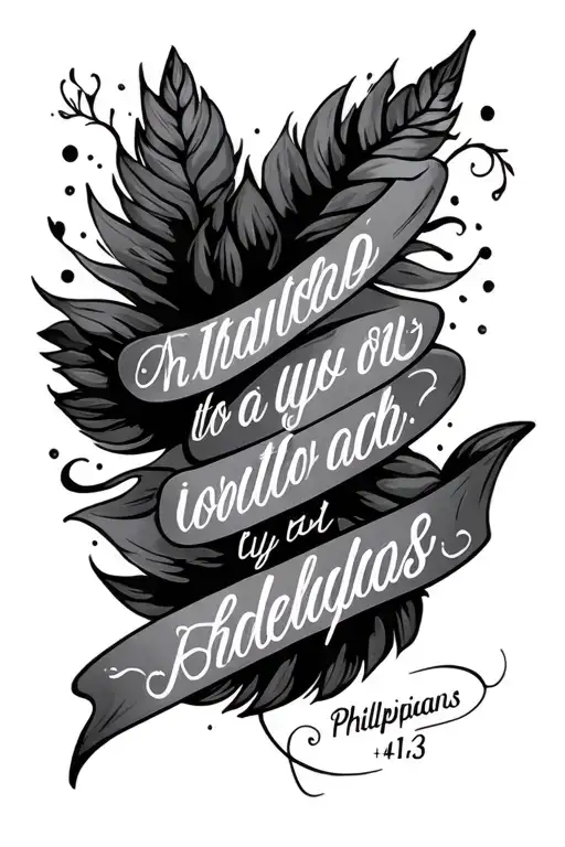 bible verse Philippians 4:13 tattoo design idea
