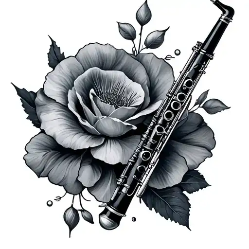 Clarinet tattoo design idea