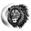 Signe astro lion tattoo design idea