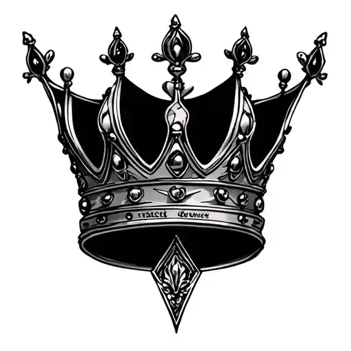 crown with M S D tattoo design idea