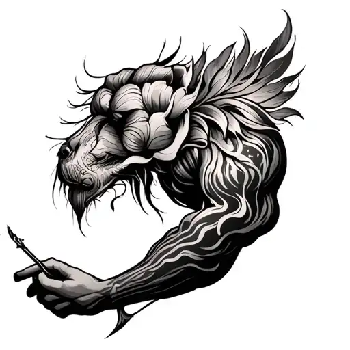 On Triceps tattoo design idea
