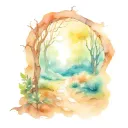 beaming light rays lighting a path through hell chosen one's road   tattoo design idea