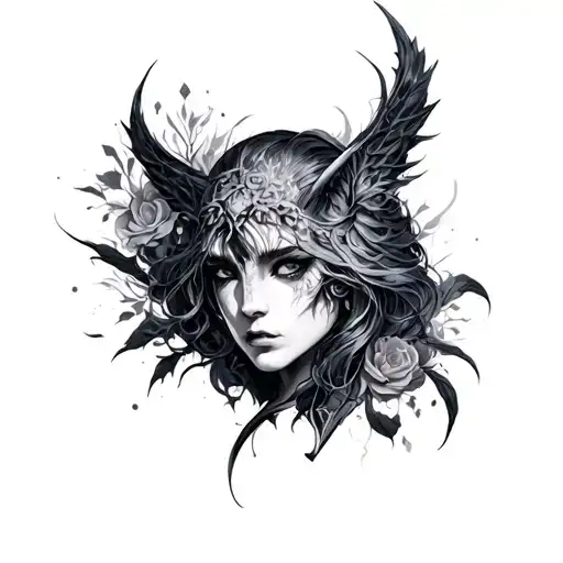 Dark Fantasy tattoo design idea