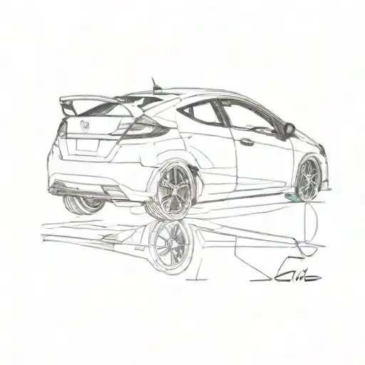 2 door 2012 Honda civic coupe tattoo design idea