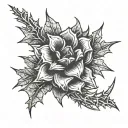 knuckles and thorns tattoo design idea