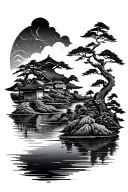 japanese scenery tattoo tattoo design idea