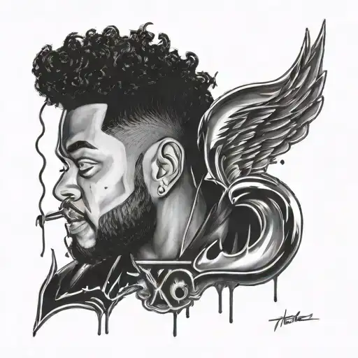 The Weeknd Xo tattoo design idea