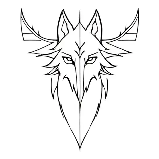 wolf Spartan viking tattoo design idea