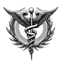 Caduceus tattoo design idea