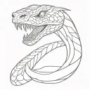 viper snake face tattoo design idea