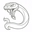 viper snake face tattoo design idea