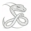 viper snake face tattoo design idea