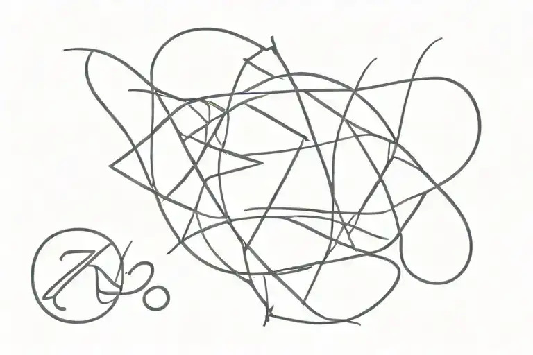 Hebrew number tattoo design idea