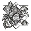 noir zelda twilight princess tattoo design idea