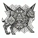 noir zelda twilight princess tattoo design idea