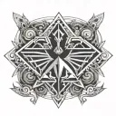 noir zelda twilight princess tattoo design idea
