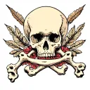 broken wish bone tattoo design idea