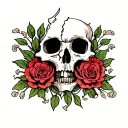 broken wish bone tattoo design idea