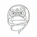 Daruma doll tattoo design idea