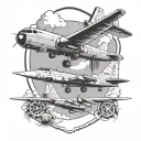b2 bomber and b-61 bomb tattoo design idea