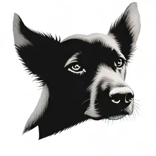 Dog Memorial tattoo design idea