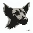 Dog Memorial tattoo design idea