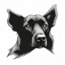 Dog Memorial tattoo design idea