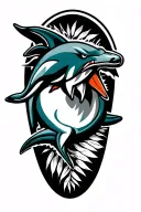 Miami dolphins tattoo design idea