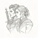 Waylon & Arya tattoo design idea