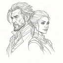 Waylon & Arya tattoo design idea