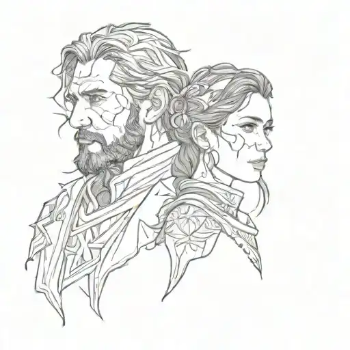 Waylon & Arya tattoo design idea
