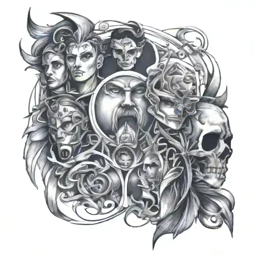 heroes journey tattoo design idea
