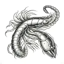 shrimp furry tattoo design idea