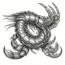 shrimp furry tattoo design idea